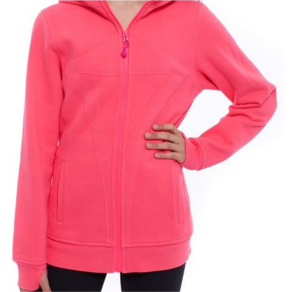 Lululemon Ivivva Athletica Girls Flash & Pig Hoodie Pink NWT Size 4 - Picture 1 of 7